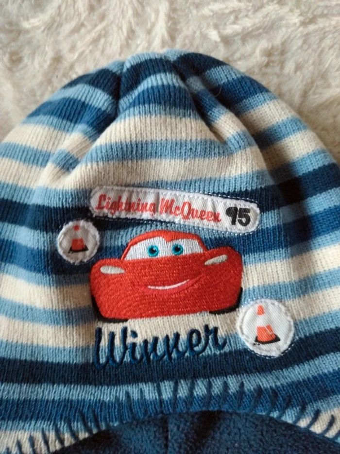 Bonnet doublé Garçon 24/36 mois Cars Flash Mc Queen Disney - photo numéro 3