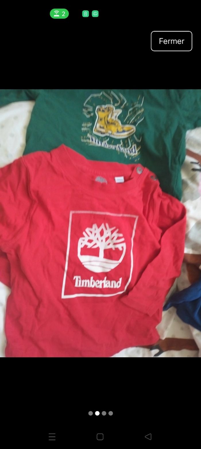 Lot tee shirt Timberland 18 mois - photo numéro 2
