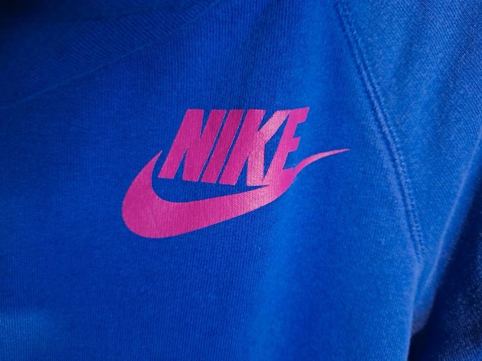 Sweat à capuche vintage nike bleu - taille S - photo numéro 3
