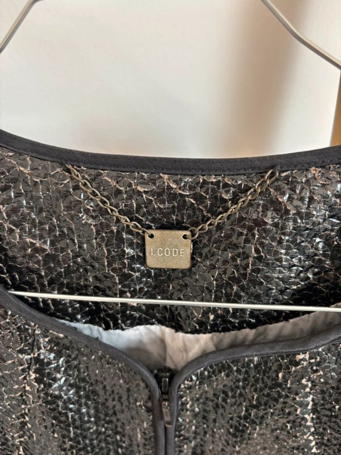 Veste noir effet crocro - photo numéro 3