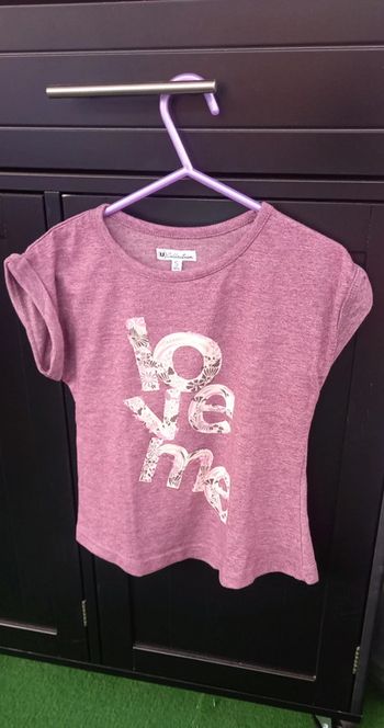 T-shirt violet fille. UCollection