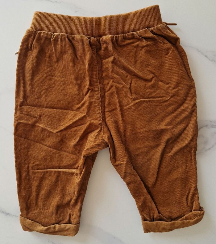 Pantalon velours marron Vertbaudet 6 mois - photo numéro 3