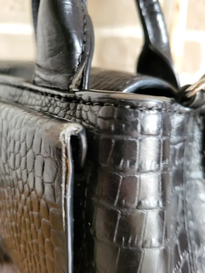 Sac à main Anouck Claudie Pierlot - cuir texturé noir - photo numéro 13