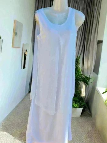 Robe longue sans manche blanche 🌹TU 38/40🌹