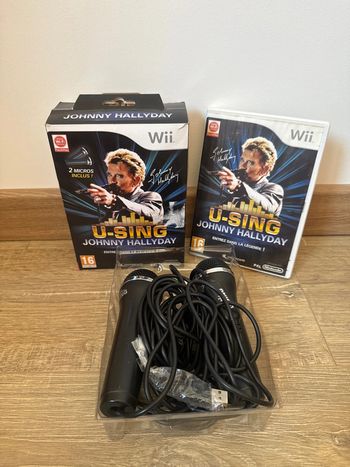 Lot pack complet u sing Johnny Hallyday + 2 micro inclus noir