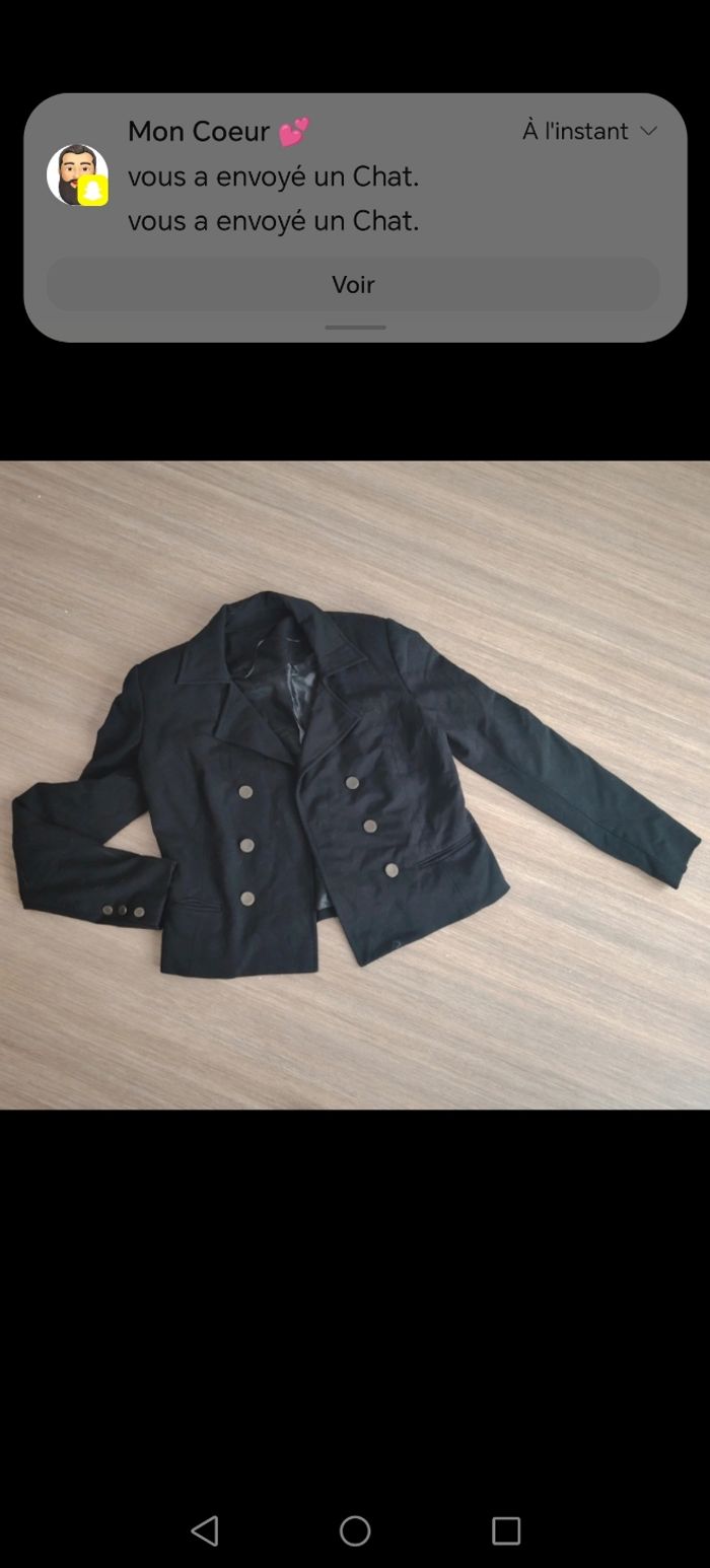 Blazer, veste noir sans