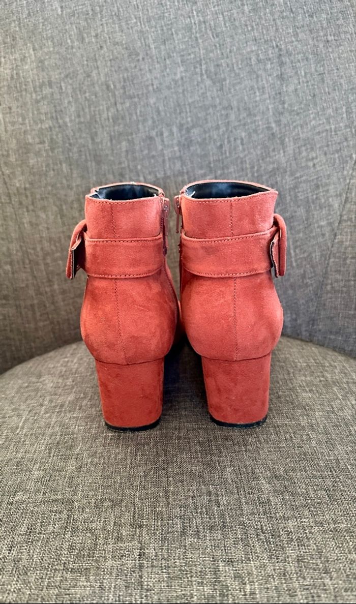 🍃 Bottines bordeaux – FPC – Taille 39 – Bon état - photo numéro 2