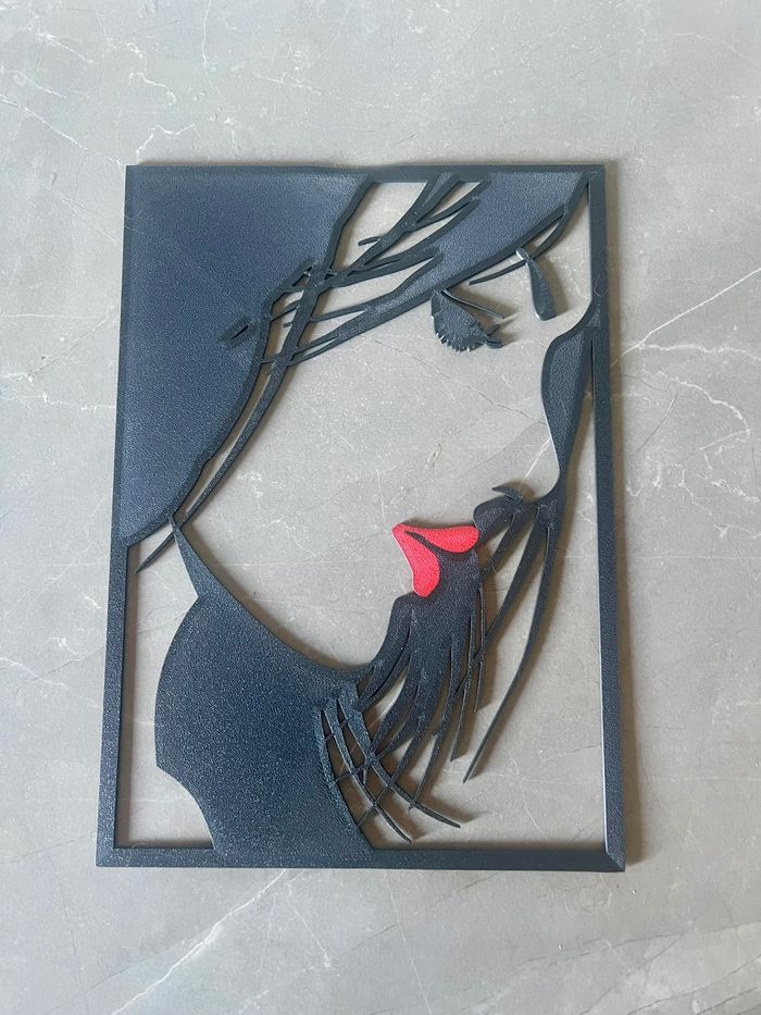 Art Mural Femme Lèvres Rouge - photo numéro 2