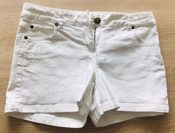 Short en jean blanc