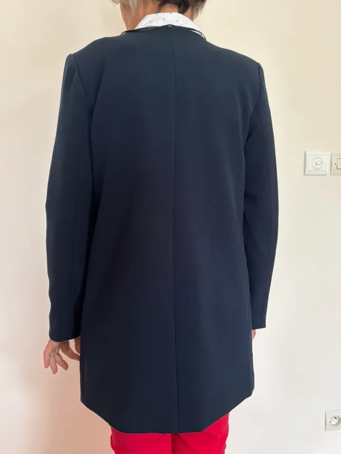 veste de tailleur cintrée bleu marine kiabi taille 38 - photo numéro 3