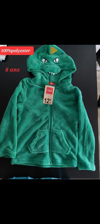 Veste à capuche dragon garçon 8ans