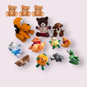 🧸 Lot de Peluches Variées - Disney, Animaux & Cie 🌲