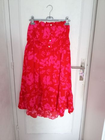 Robe bustier rouge floral Taille 5XL - 50