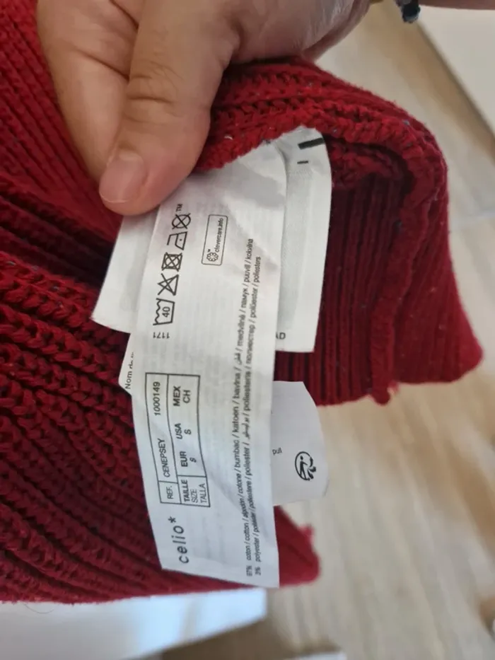 Pull rouge celio - photo numéro 5