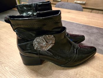 bottines vernies bout pointu