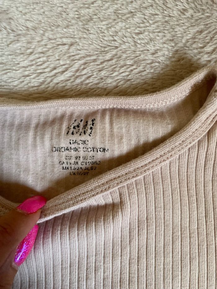 Haut manche longue H&M rose 92 cm - photo numéro 2