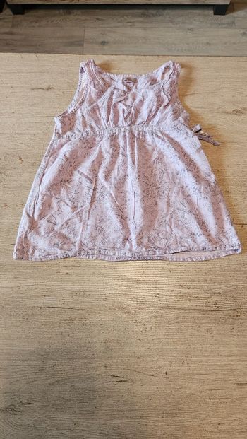 Blouse sans manche parme avec feuilles grises, Tex Kids, 10 ans, nickel