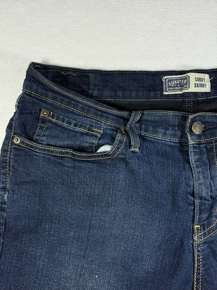 Short en jean Levi’s Signature femme taille L 16M Curvy Skinny bleu foncé SL00825 - photo numéro 4