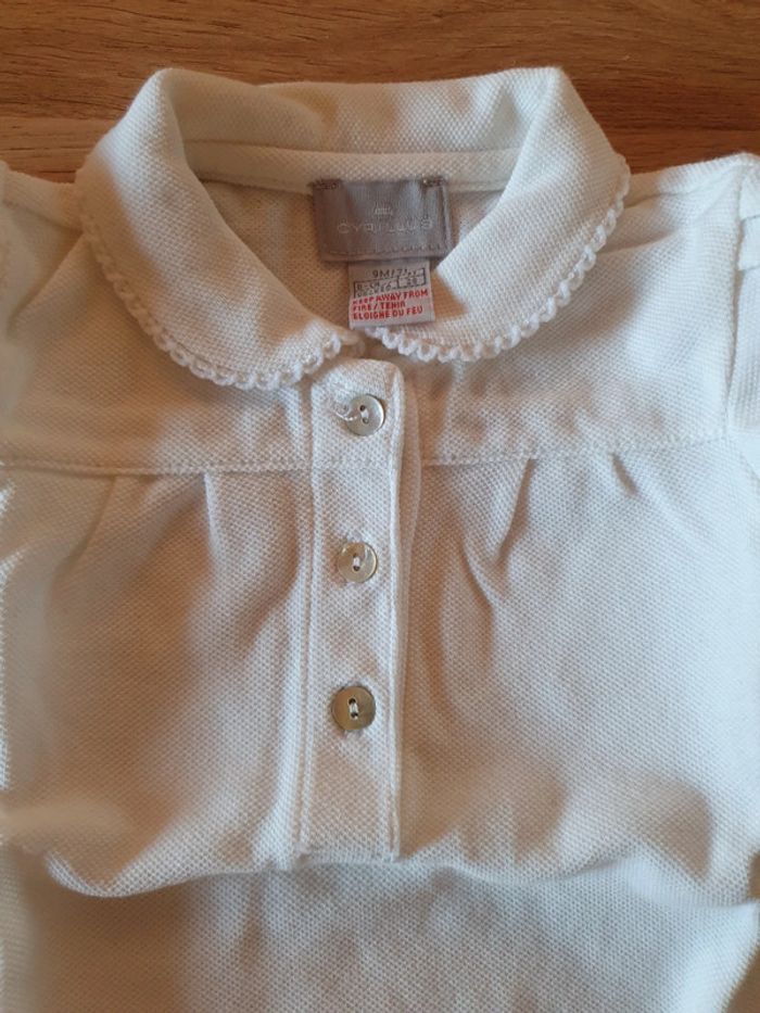 🌸 Tee-shirt polo bébé fille 9 mois 🌸 cyrillus 🌸 - photo numéro 2
