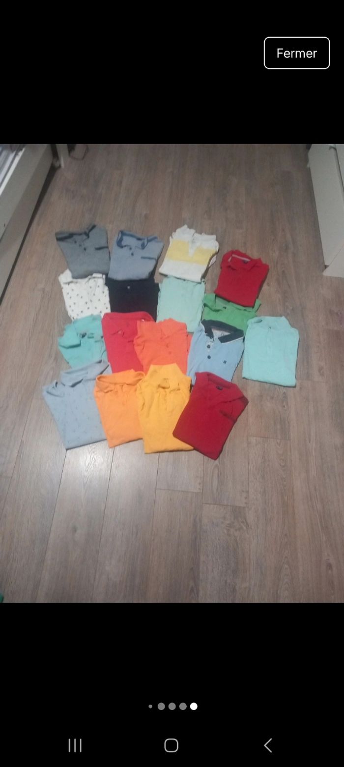 Lot 17 polos manches courtes 12 ans - photo numéro 8