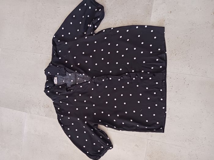 top noir à pois blancs Pimkie collection
