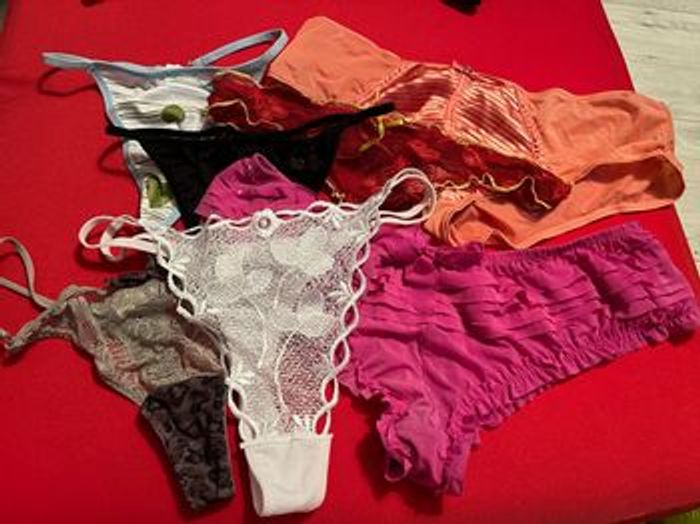Lot de 7 strings culottes tangas sous vêtements lingerie XL 42