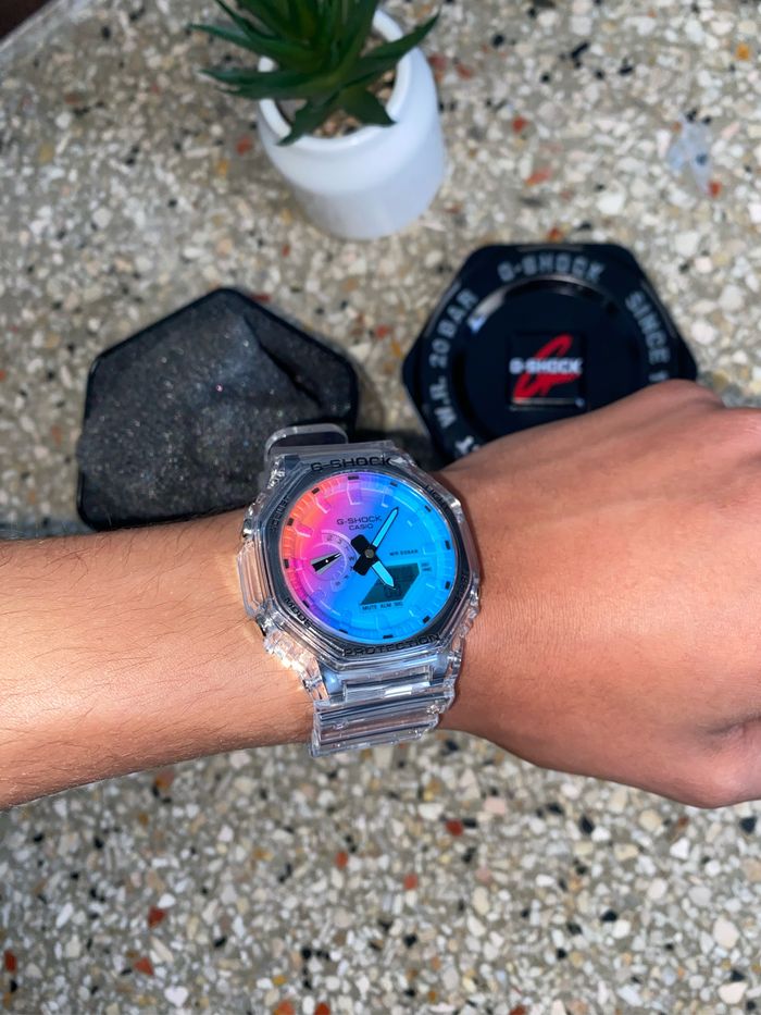 g-shock transparente arc-en-ciel - photo numéro 2