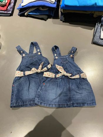 Lot de 2 robes en jean obaibi 6 mois