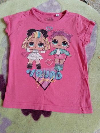 Tee shirt lol 3 ans fille rose