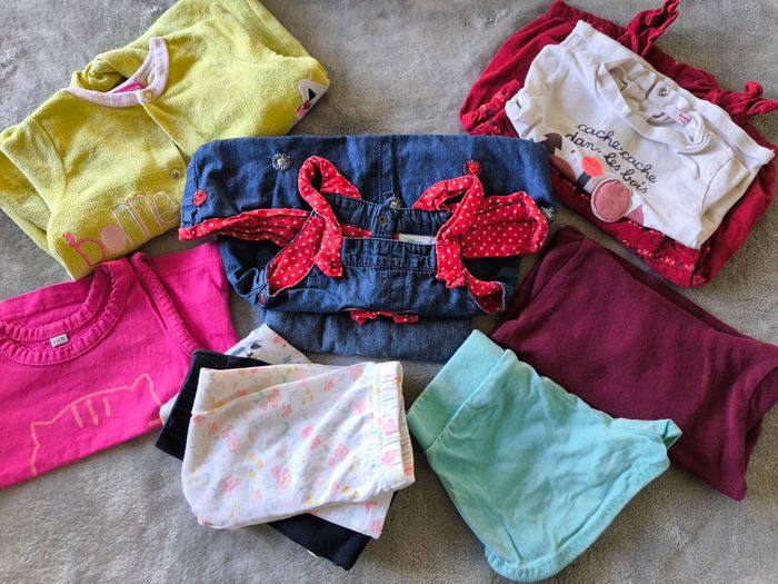 🎀 Lot 10 Articles Fille 9 Mois 🎀