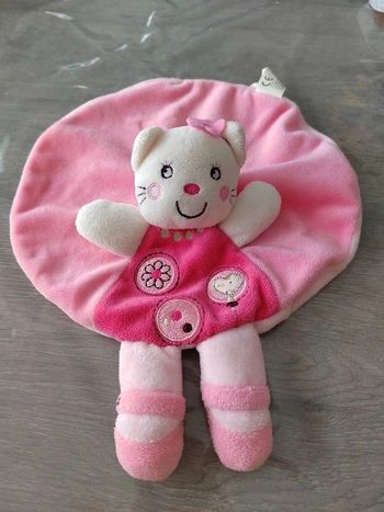 Doudou chat rose