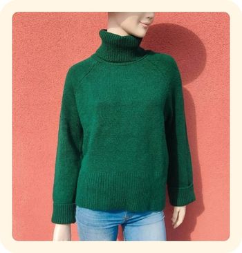 Pull col roulé vert Zara (Taille S) - Chic et confortable