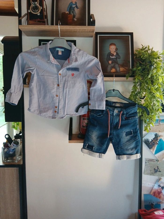 Ensemble short plus chemise