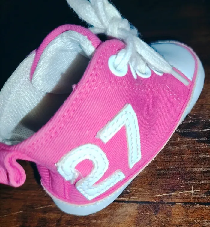 Baskets Montantes Bébé Rose Vif Taille 18