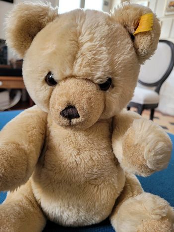 Ours de collection articulé Steiff Peluche 37cm miel marron clair doudou traditionnel