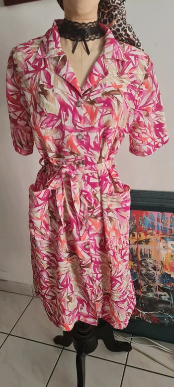 Robe abito fleurs vintage poches plaquées lolaliza 42