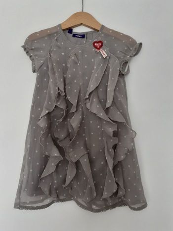 Robe fille été volant  grise 18 / 24 mois  Mexx
