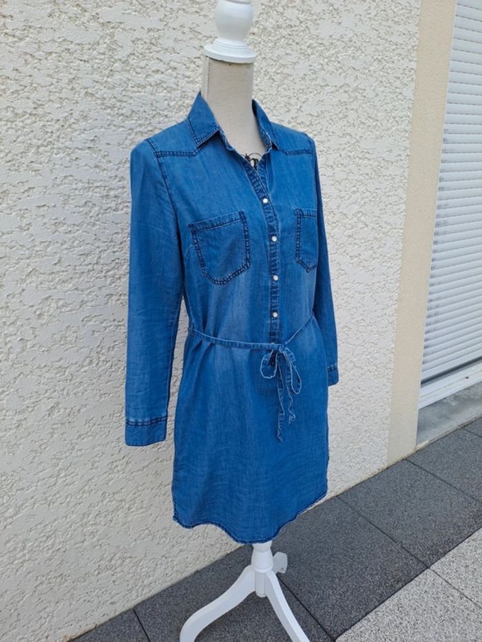 Robe chemise jean denim Cache cache t 38 - photo numéro 2