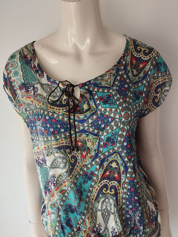 Blouse manches courtes satinée Morgan taille 36 - photo numéro 2