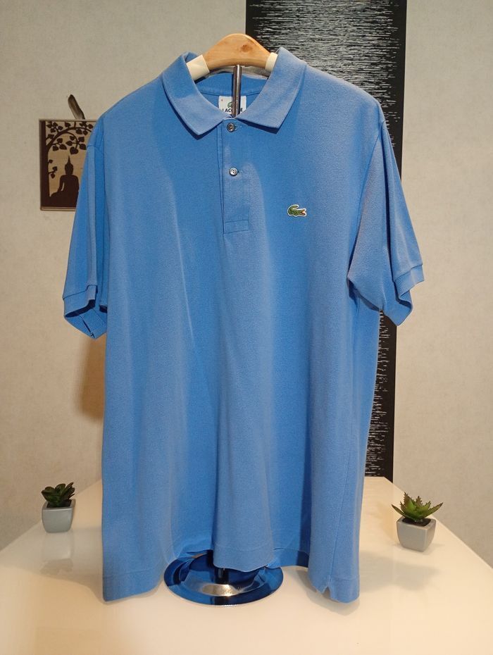Polo Lacoste bleu clair – taille 4 (M) - photo numéro 6