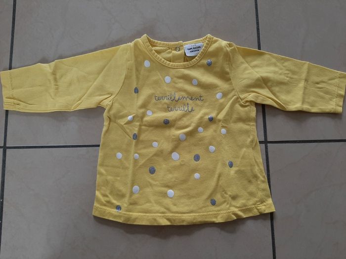 Lot de 6 tee shirts manches longues fille 6 mois - photo numéro 2