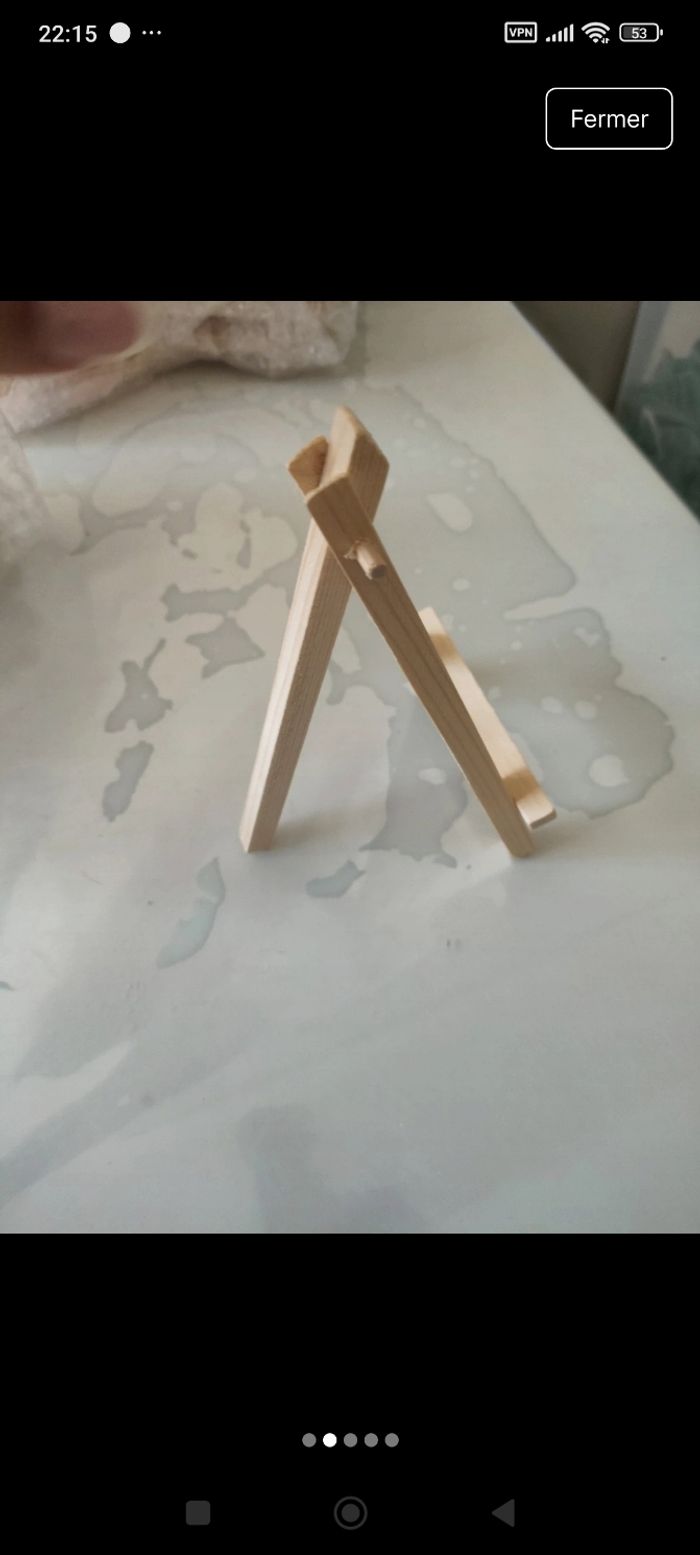 Petit chevalet de table en bois - photo numéro 5