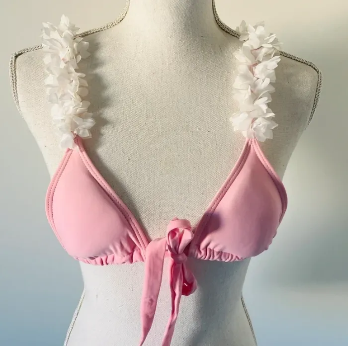 Bikini rose avec nœud - photo numéro 6