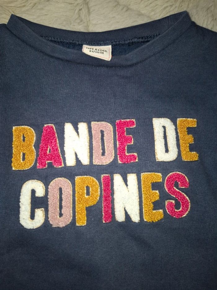 Joli sweat molleton 6 ans 🌺 tape à l'œil 🌺 très bon état - photo numéro 2