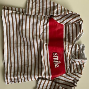 T-shirt manches longues 6 mois Smile Rouge