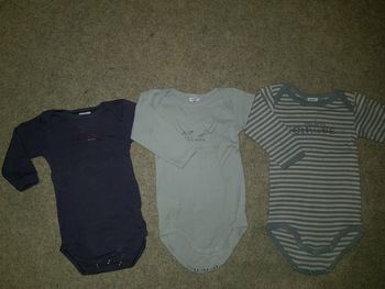 Lot de 3 bodies manches longues petit bateau fille 6mois