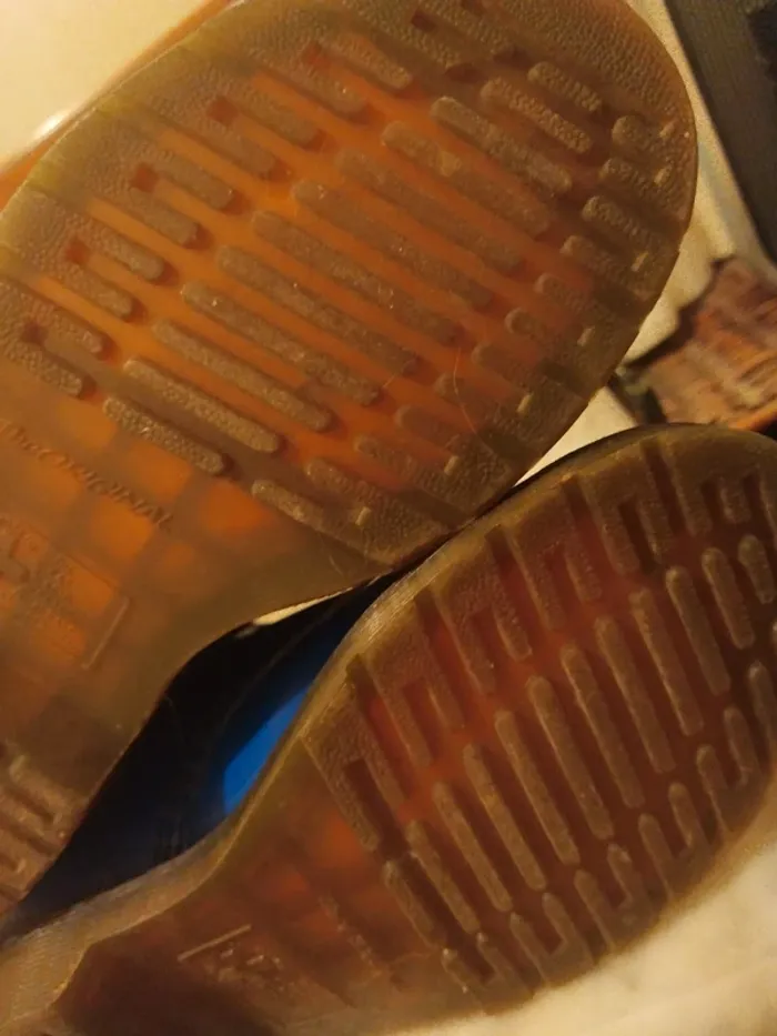 Doc Dr Dc Martens bleu blue roi électrique electric vernis varnish - photo numéro 6