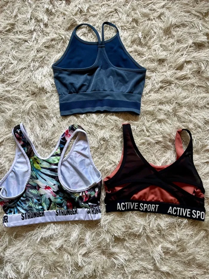 Lot de 3 brassières de sport taille S/36