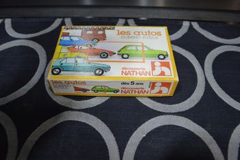 Jeu vintage Les autos domino puzzle Nathan Complet
