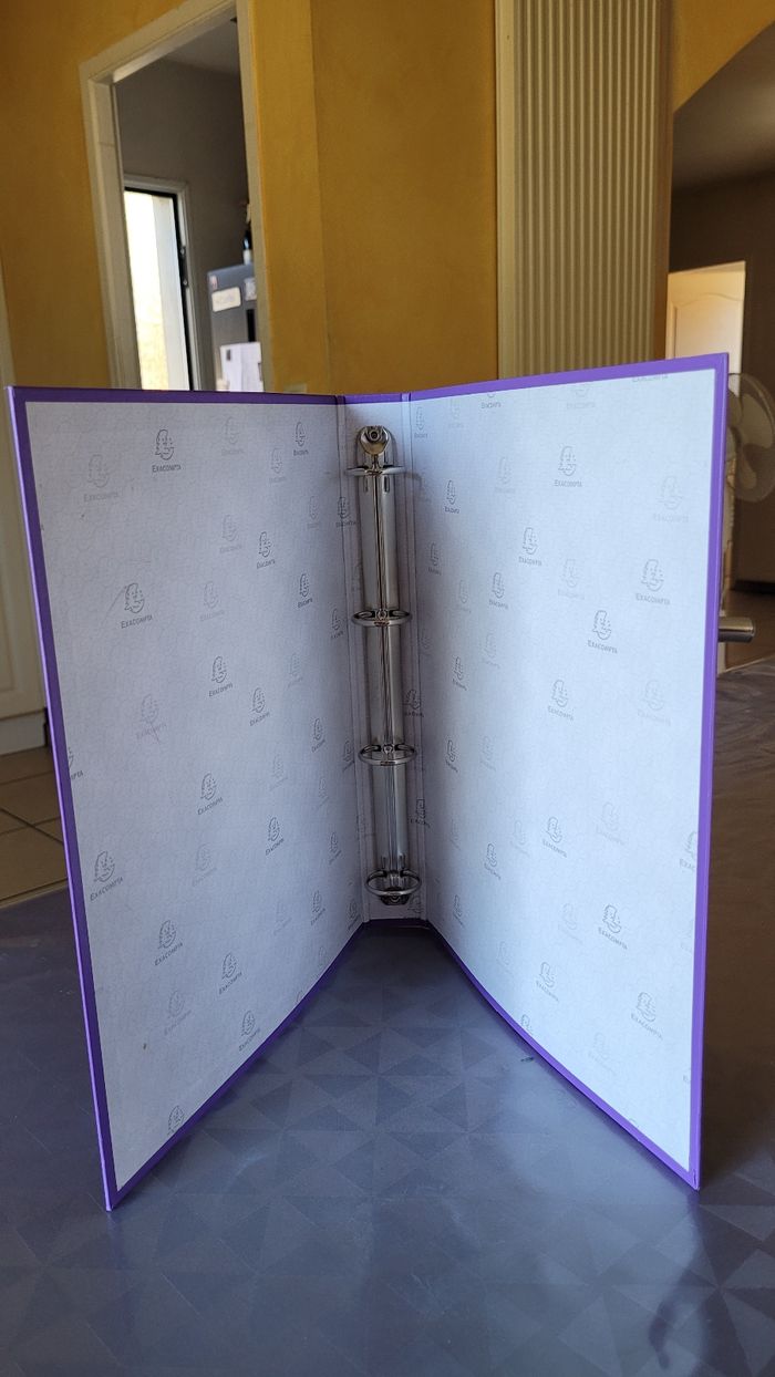 Classeur exacompta violet - photo numéro 4